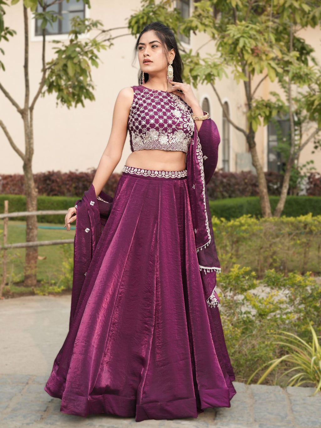 Fendy Silk Beaded Lehenga Set