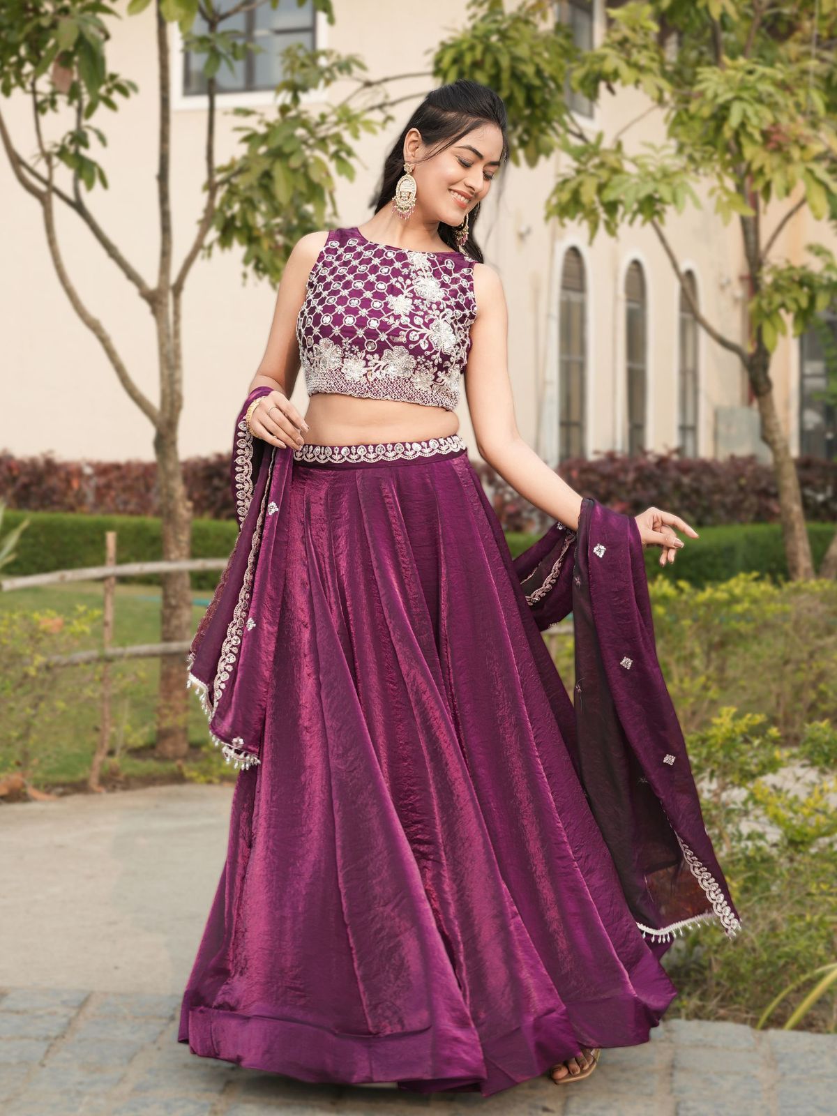 Fendy Silk Beaded Lehenga Set