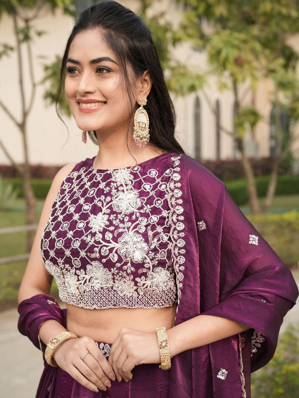 Fendy Silk Beaded Lehenga Set