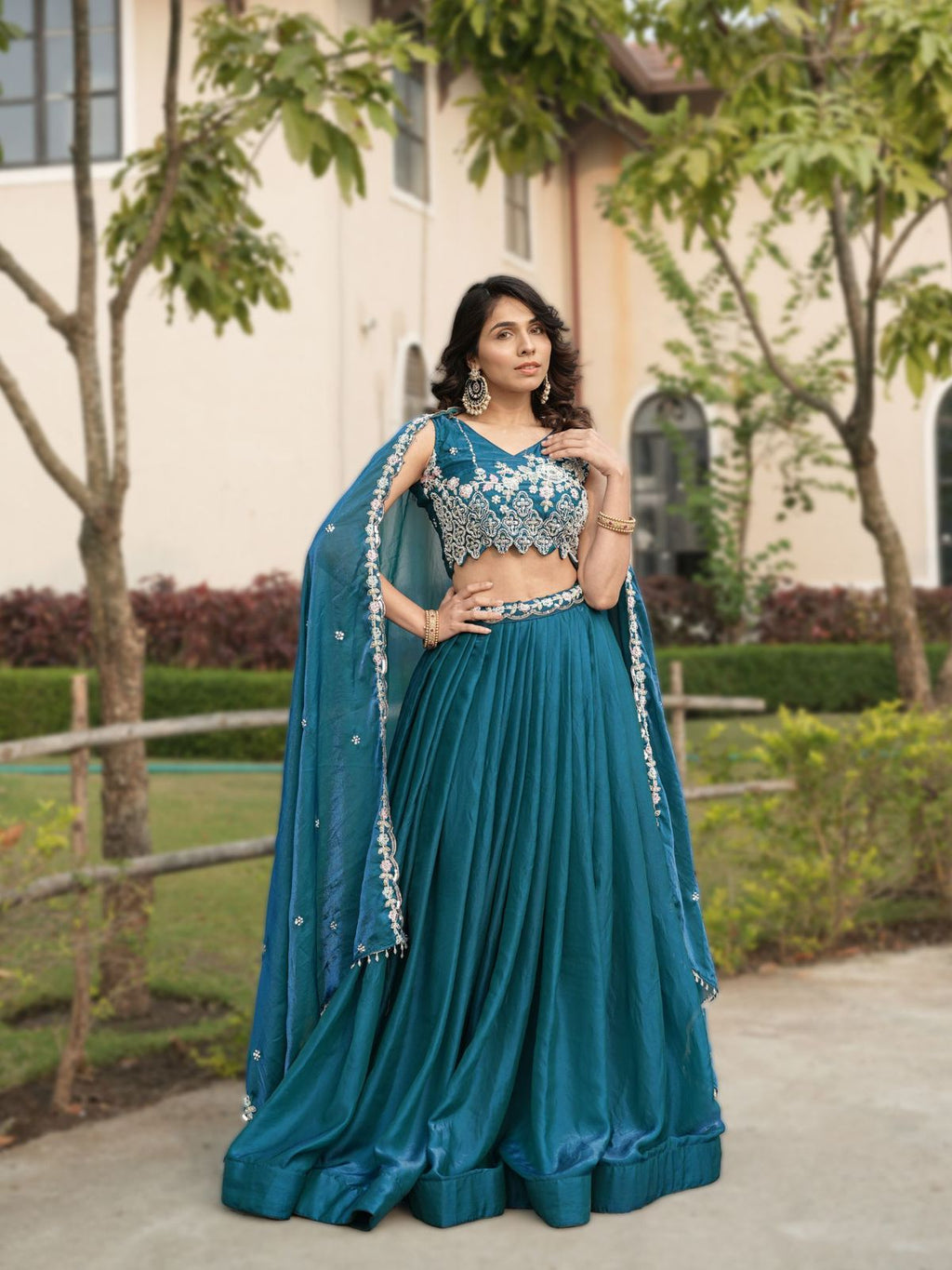 Fendy Silk Beaded Lehenga Set