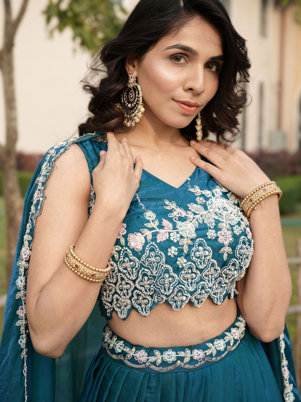 Fendy Silk Beaded Lehenga Set