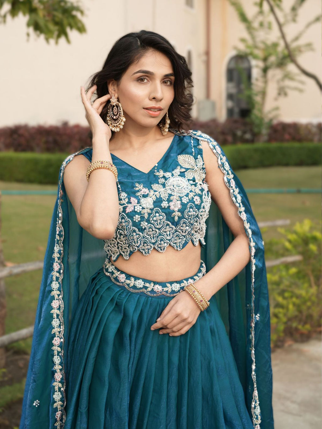 Fendy Silk Beaded Lehenga Set