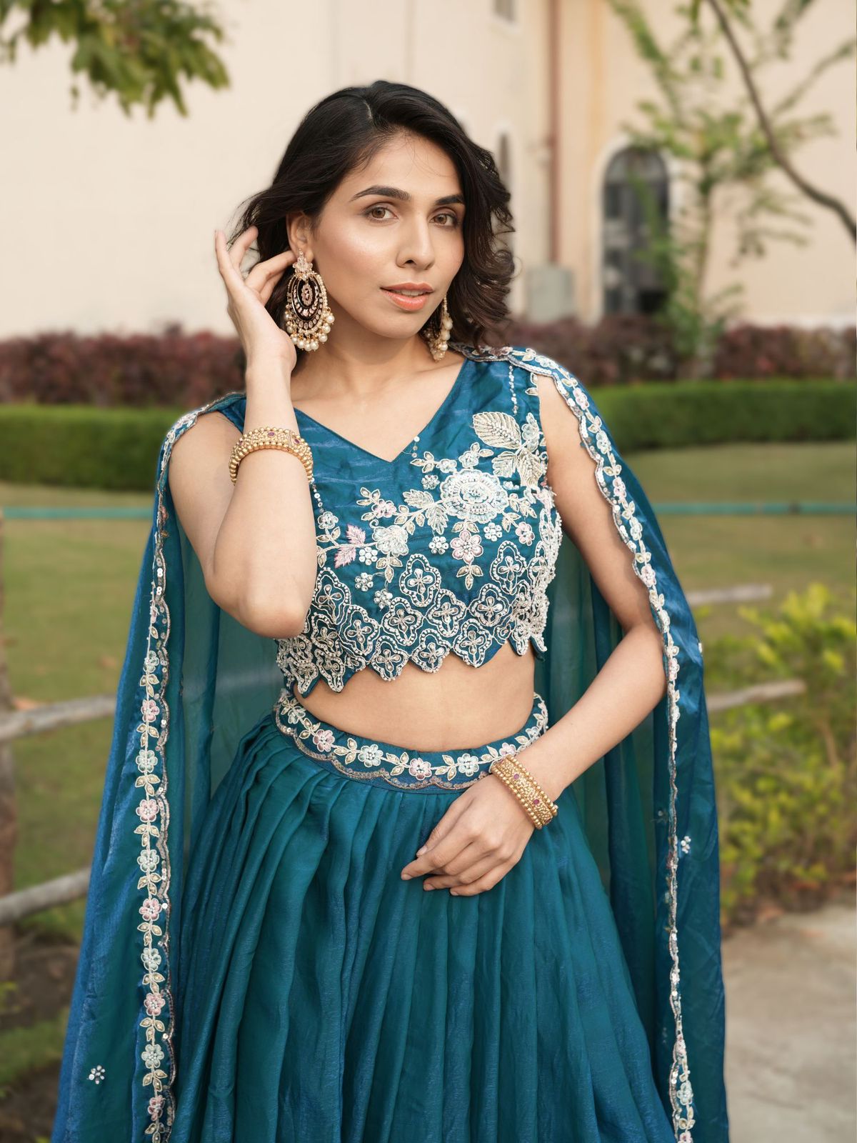 Fendy Silk Beaded Lehenga Set