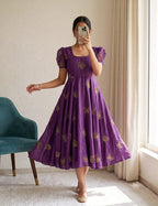 Rangoli Beaded Sequin Silk Gown