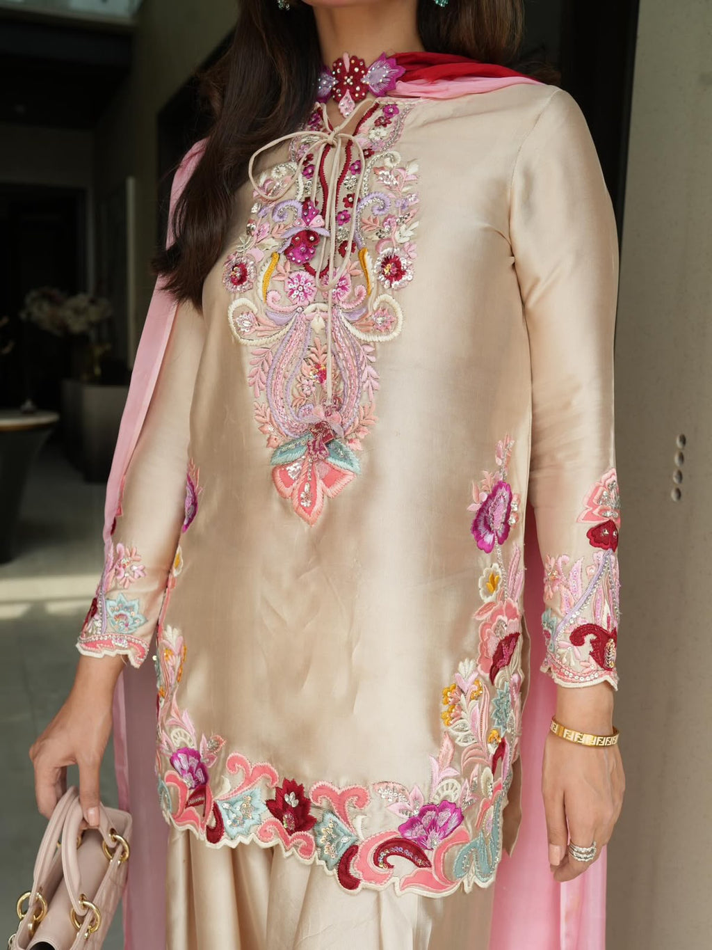 Beautiful Embroidered Farshi Set