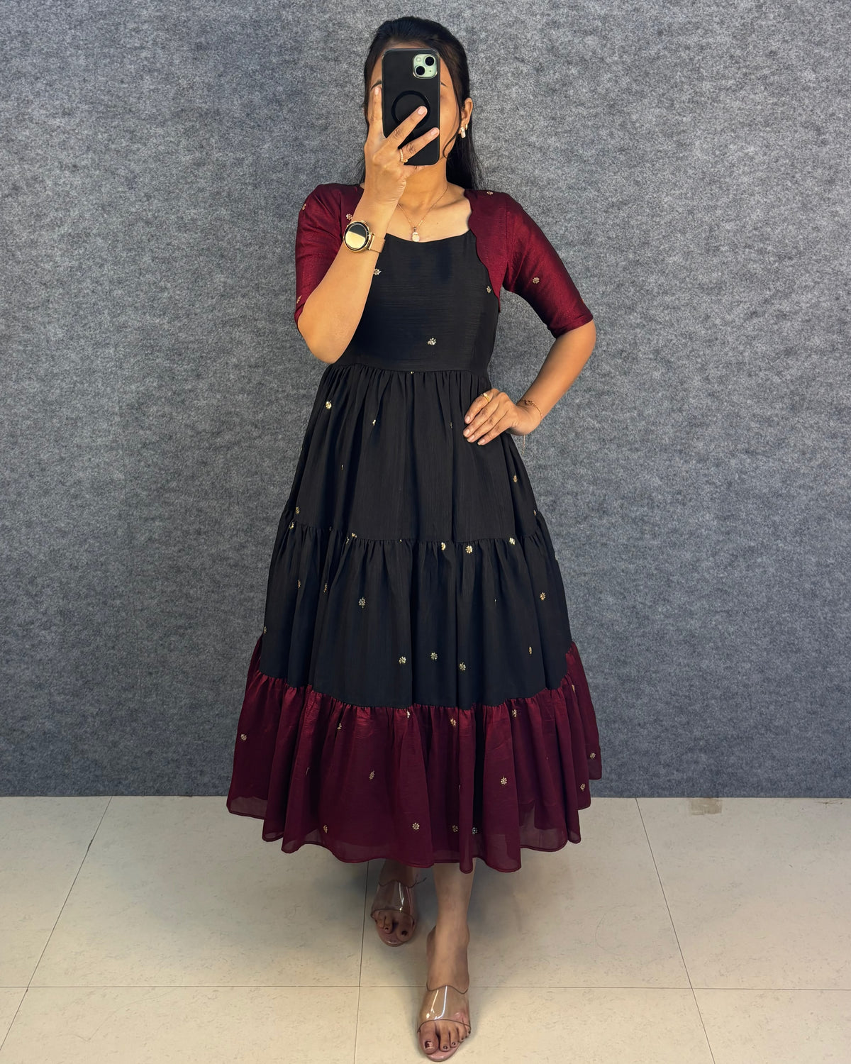 Blooming Premium Silk Gown