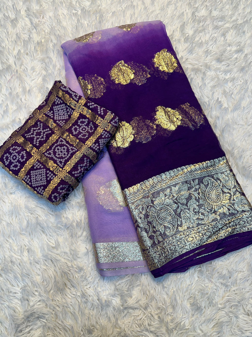 Silver Glow Saree