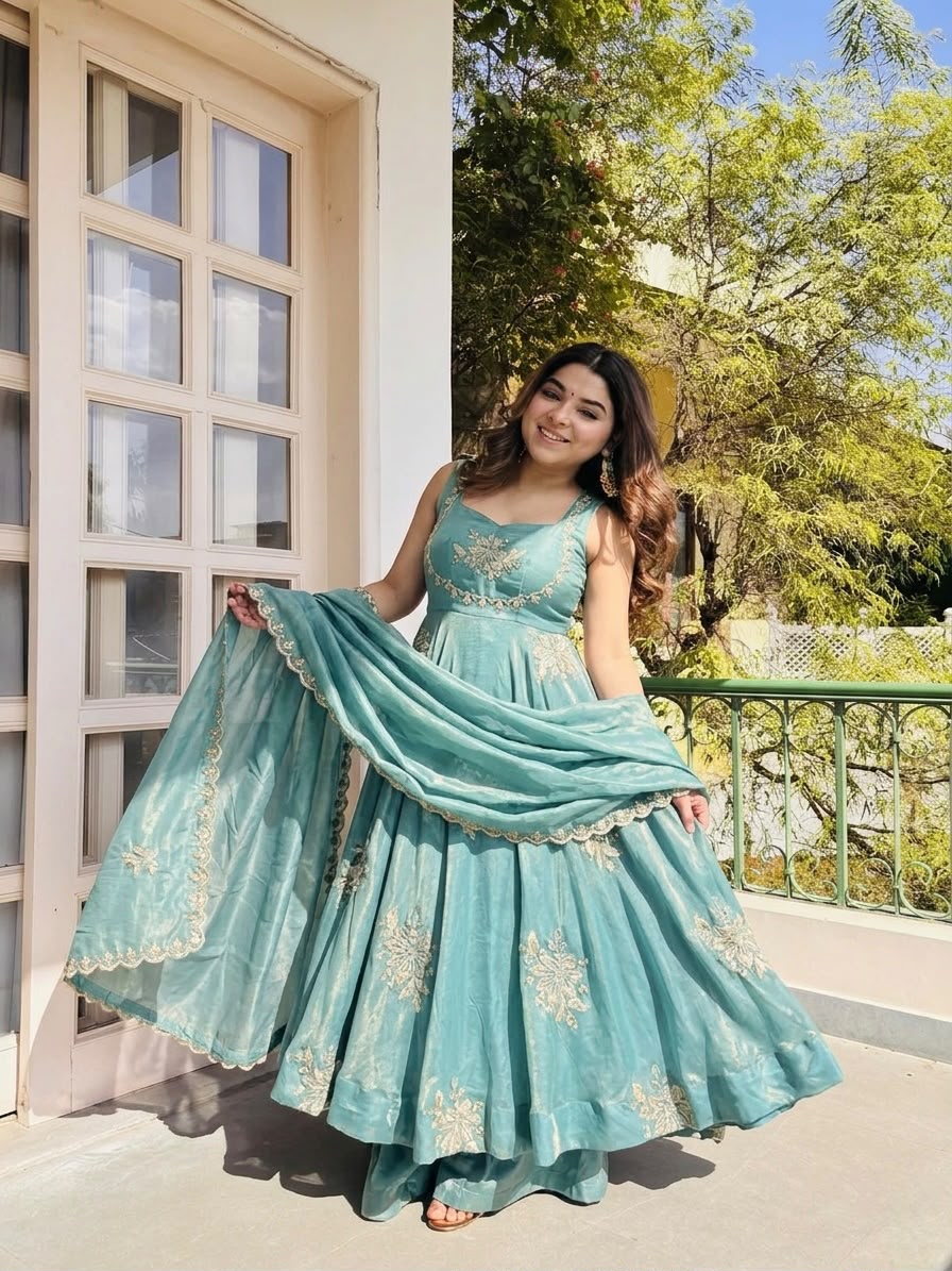 Stunning New Full Stiched Embroidery Dress