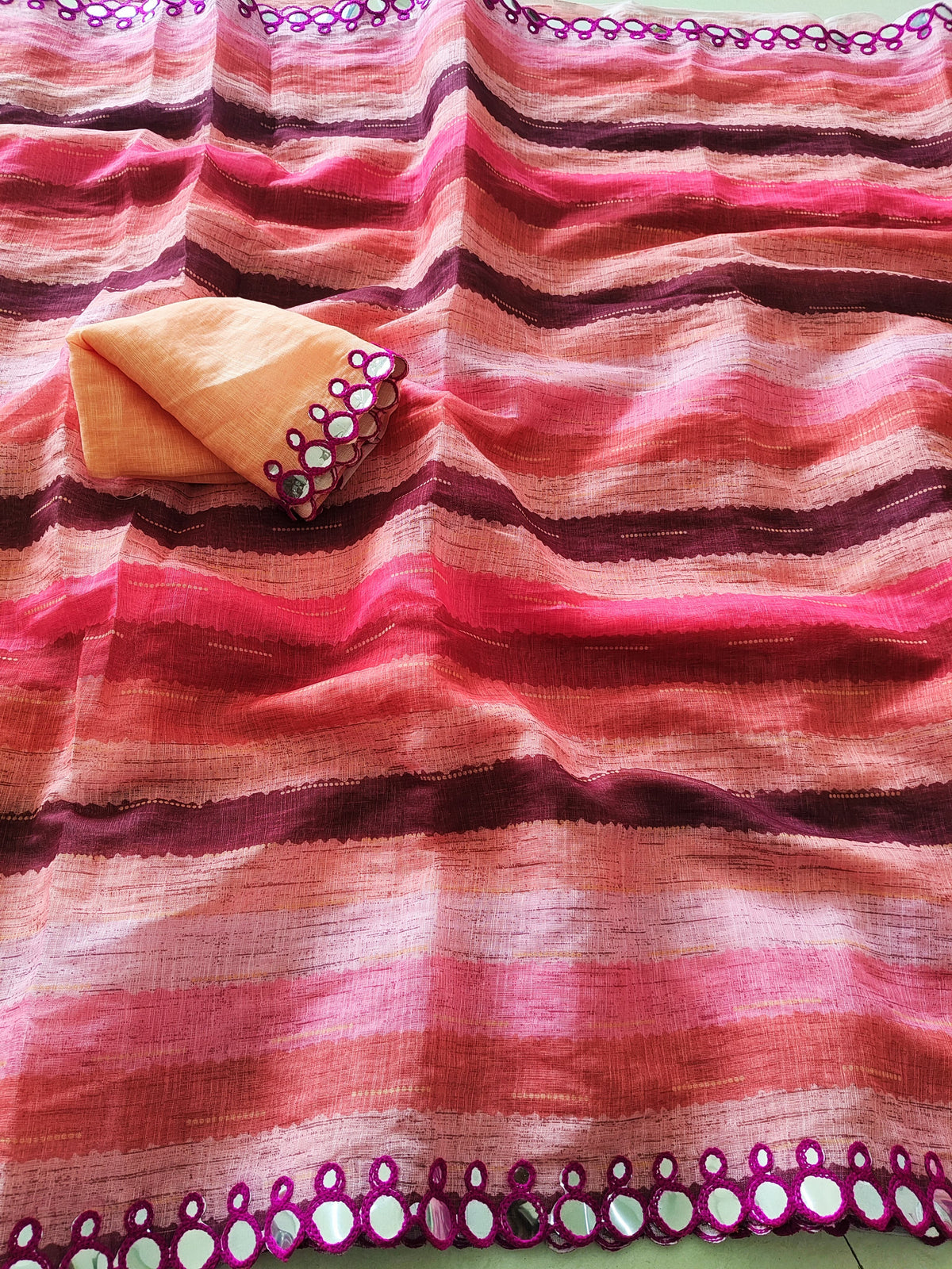 Linen Aari Saree