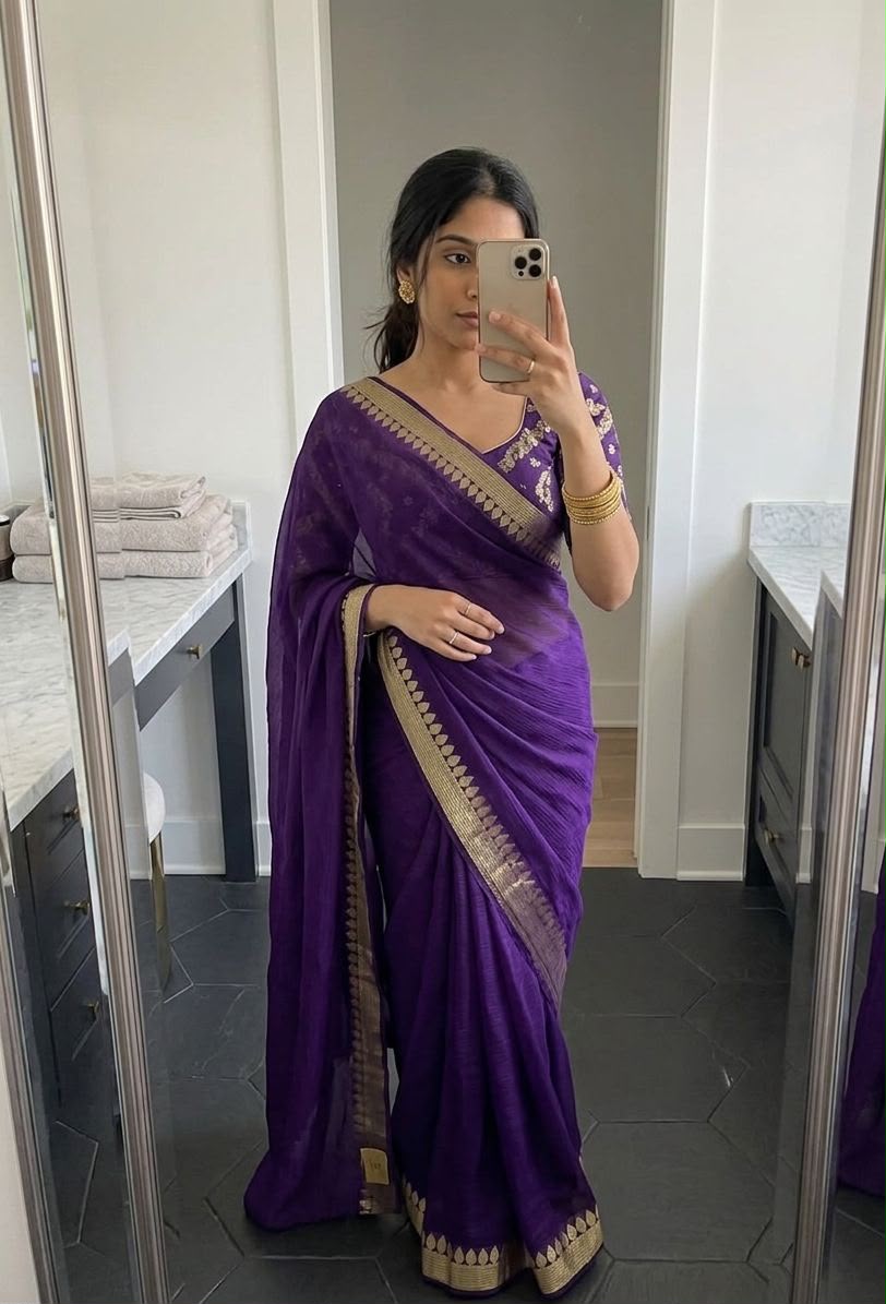 Georgette Butti Saree