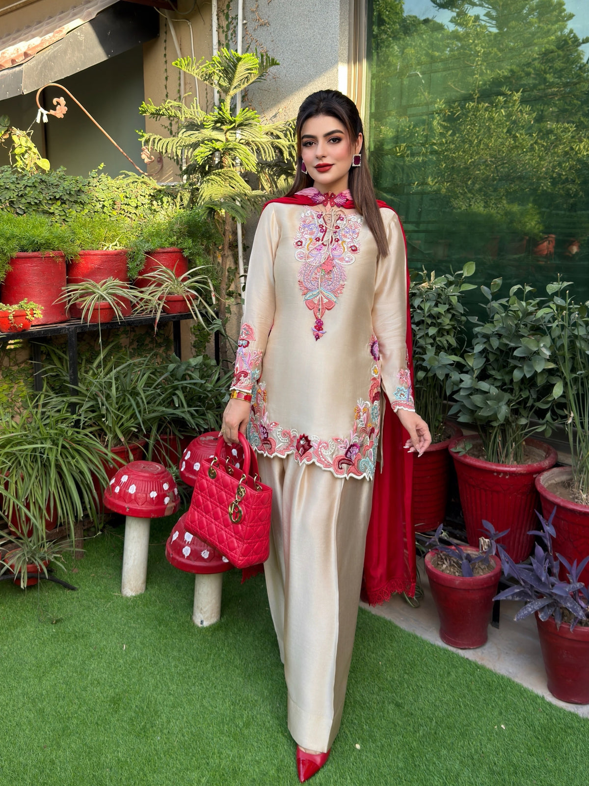 Beautiful Embroidered Farshi Set