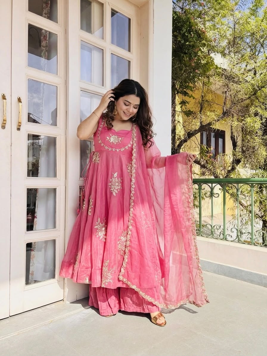 Stunning New Full Stiched Embroidery Dress