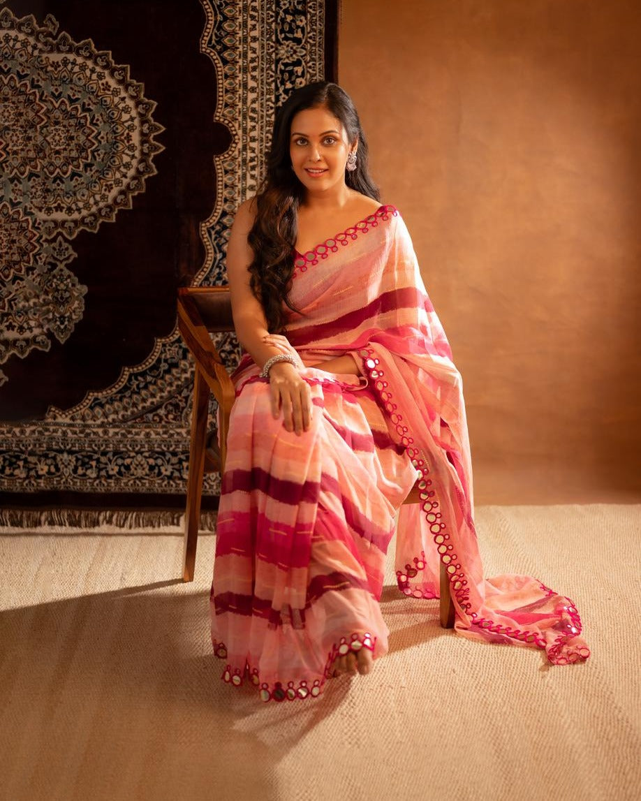 Linen Aari Saree