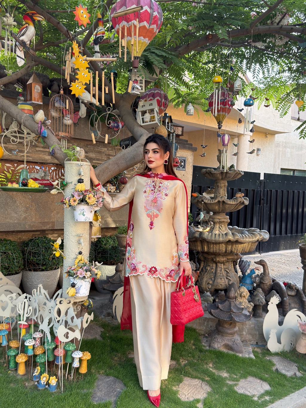 Beautiful Embroidered Farshi Set