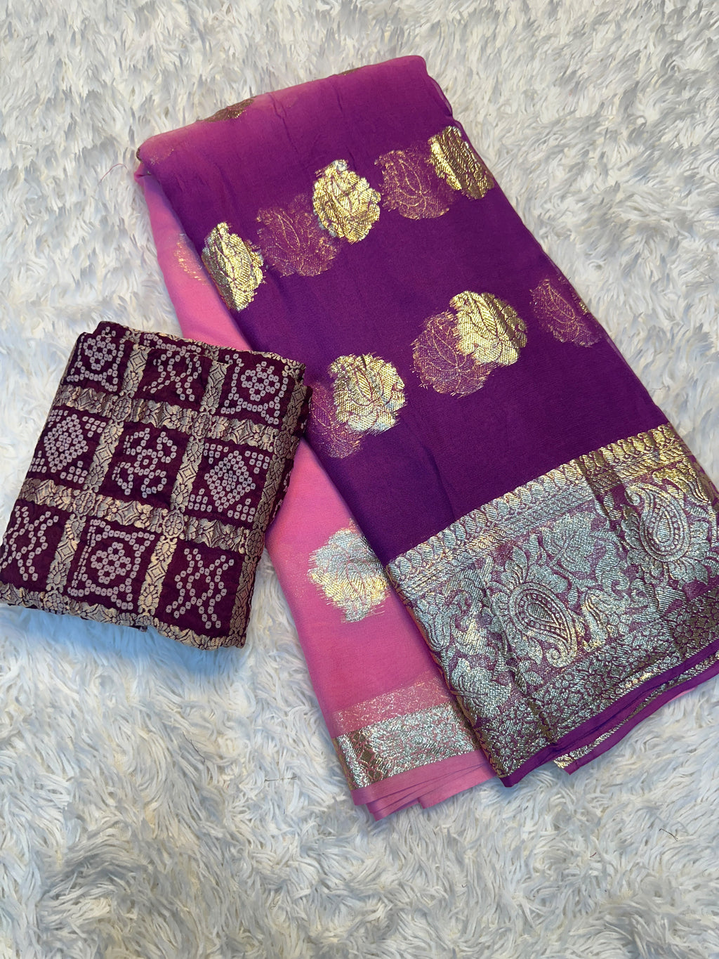 Silver Glow Saree