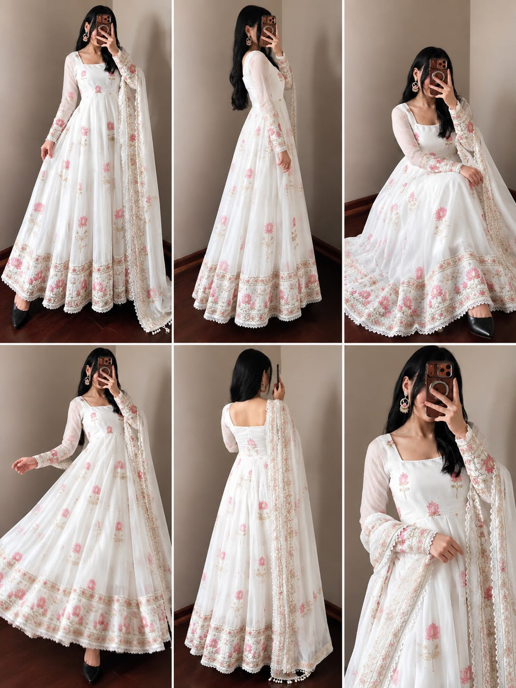 Festive Sequin Gown Set