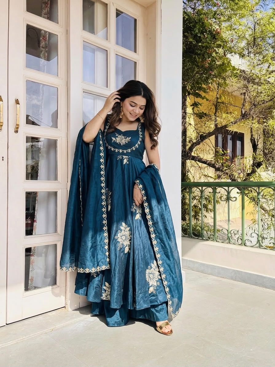 Stunning New Full Stiched Embroidery Dress