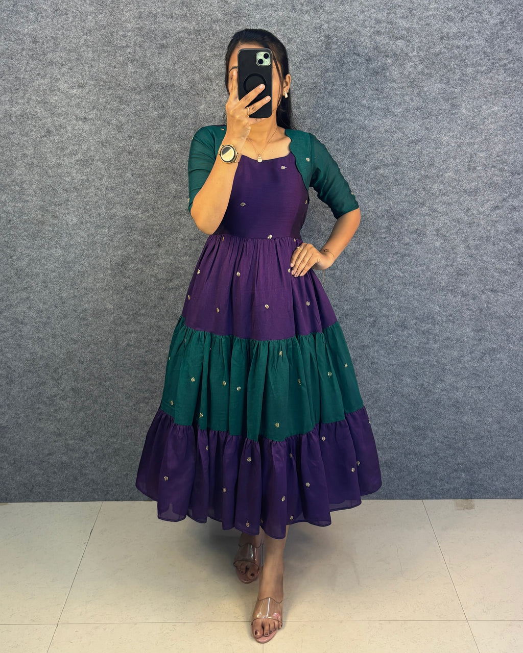 Blooming Premium Silk Gown