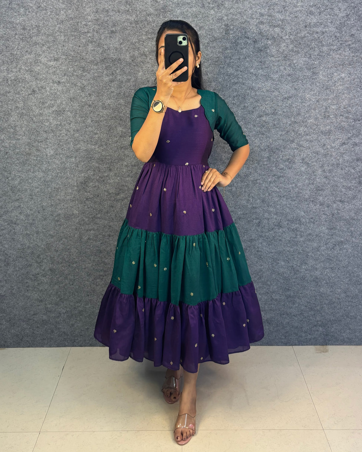 Blooming Premium Silk Gown