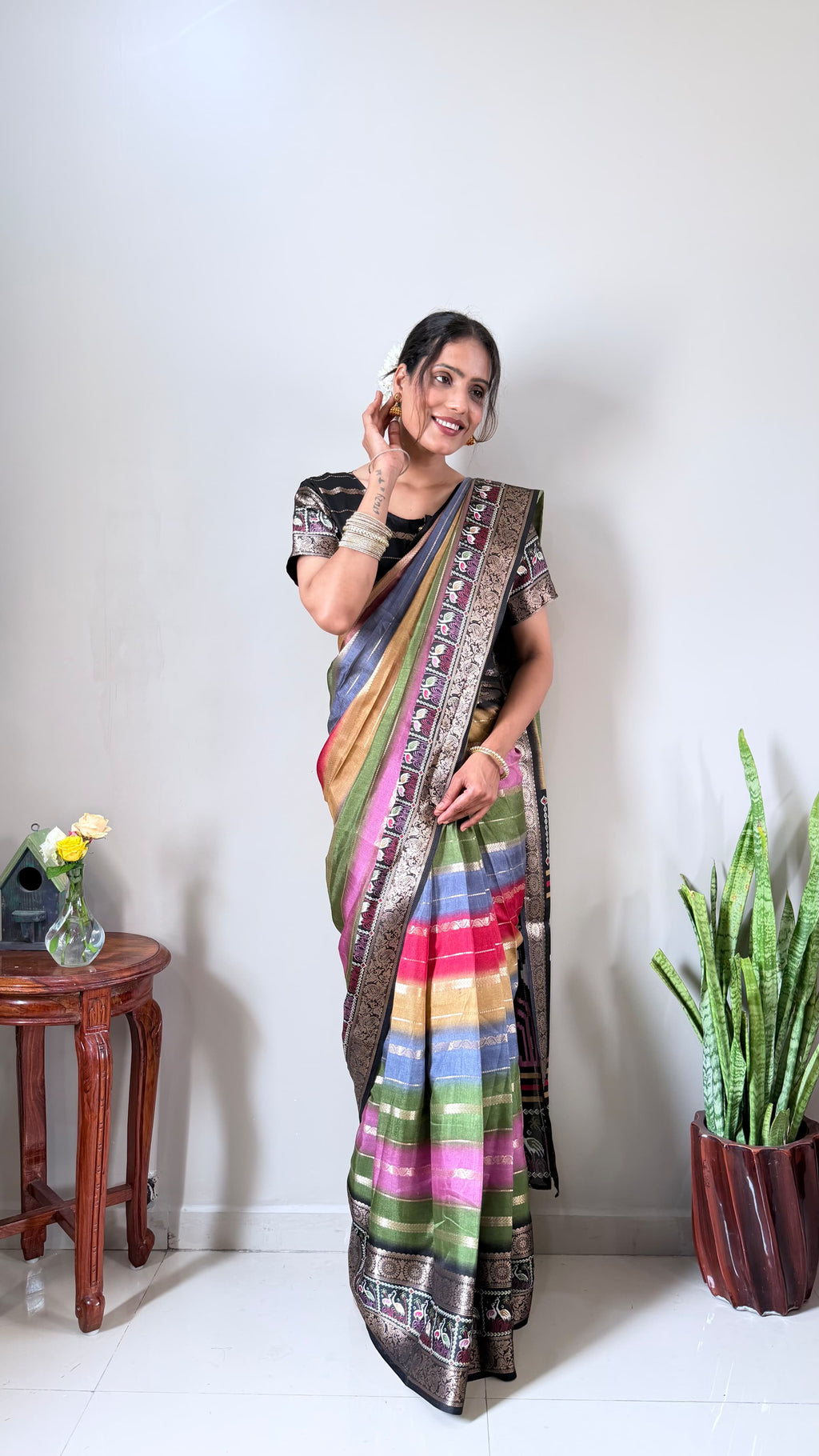 Rainbow Dola Gown Saree