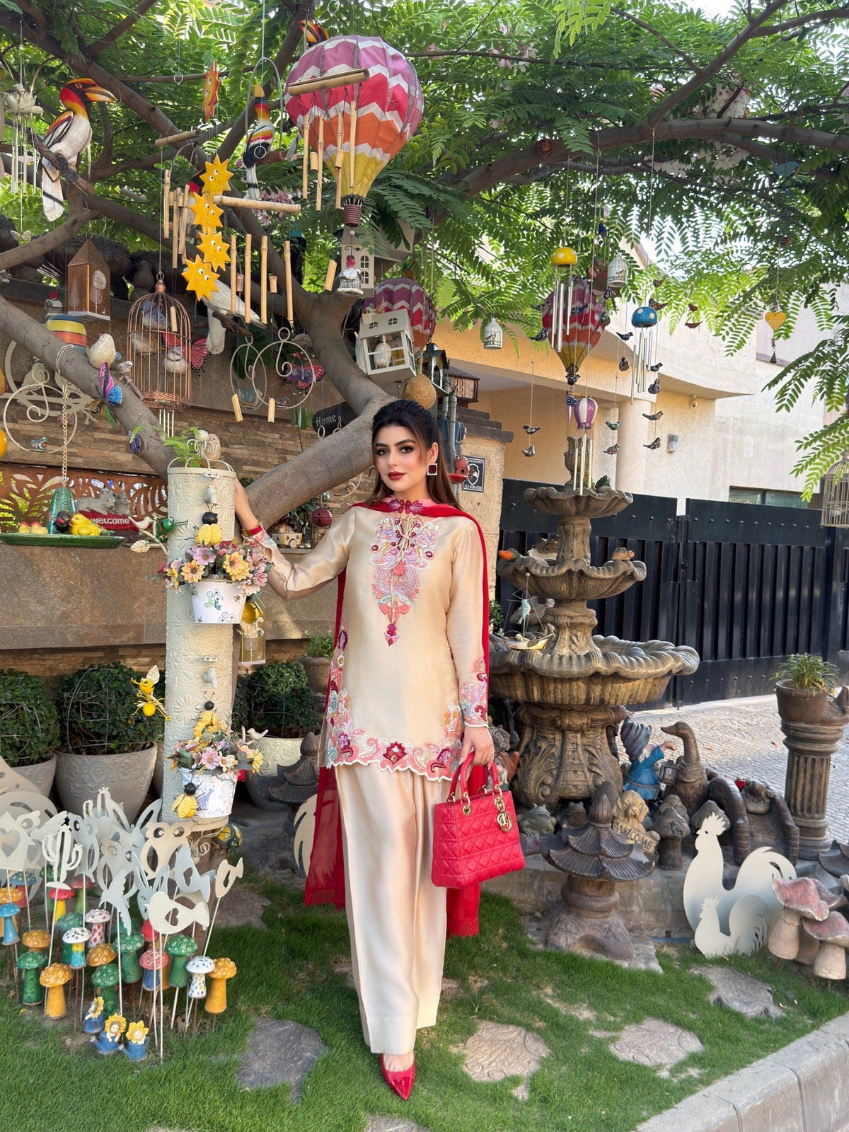 Beautiful Embroidered Farshi Set
