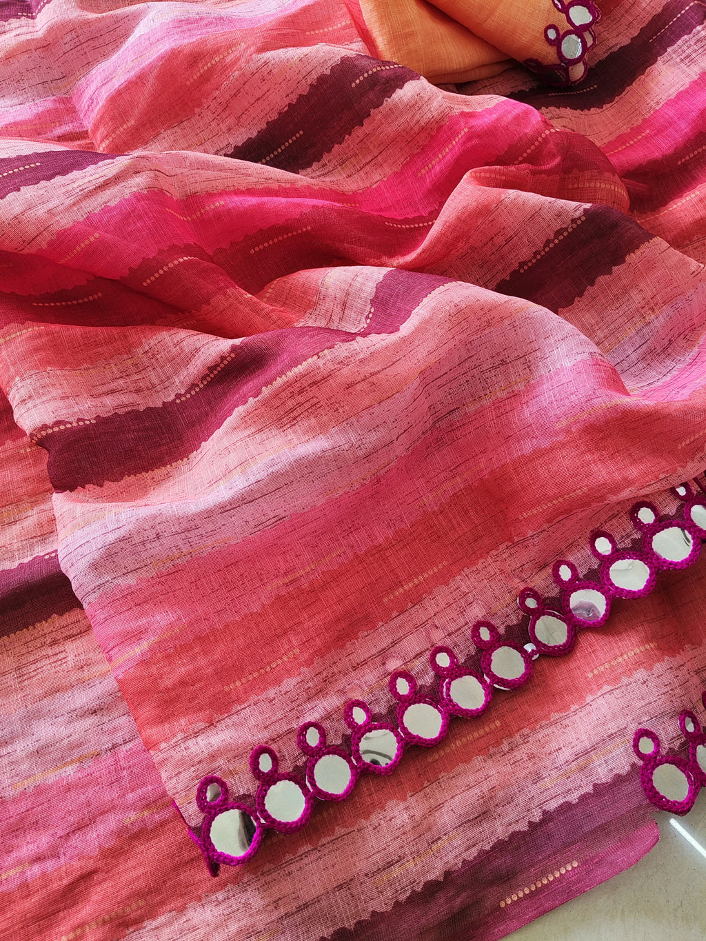 Linen Aari Saree