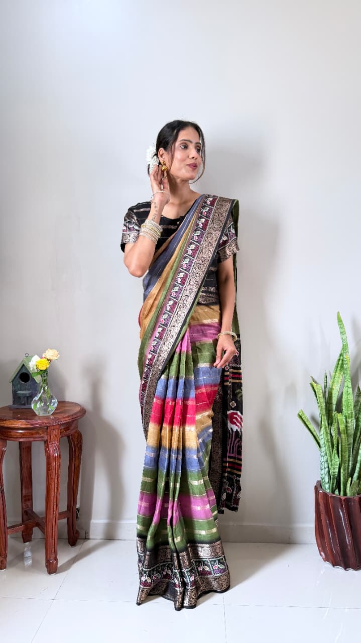 Rainbow Dola Gown Saree