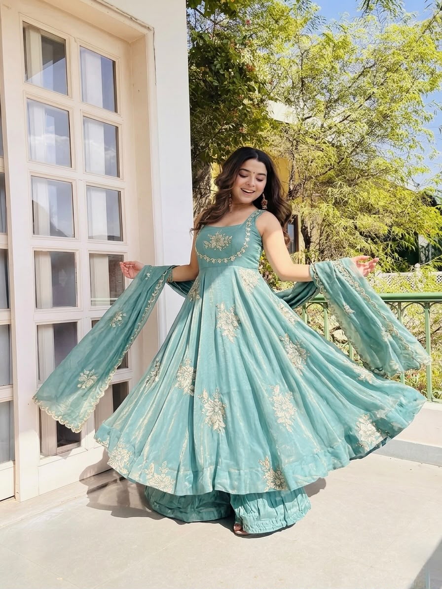 Stunning New Full Stiched Embroidery Dress