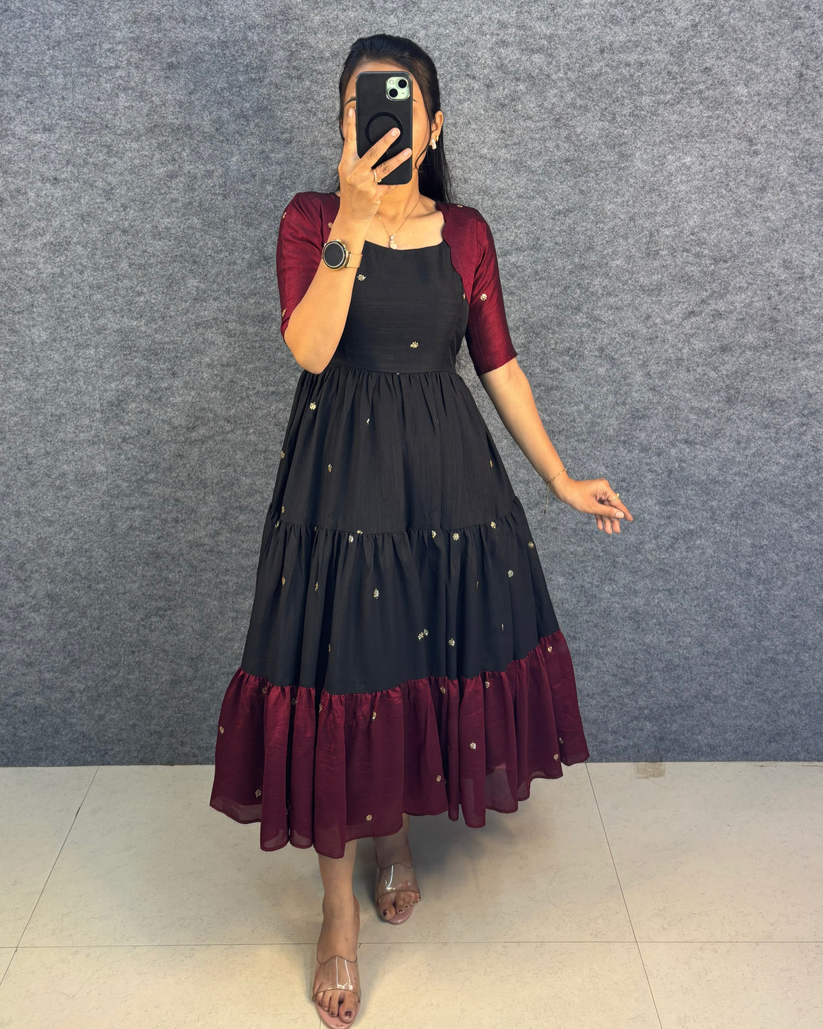 Blooming Premium Silk Gown
