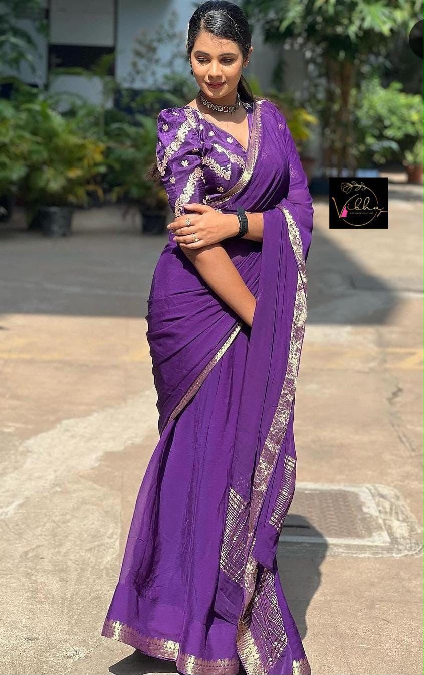 Georgette Butti Saree