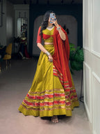 Dhabu Cotton Ghughri Lehenga