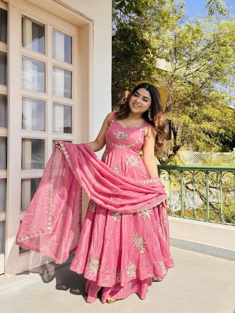 Stunning New Full Stiched Embroidery Dress