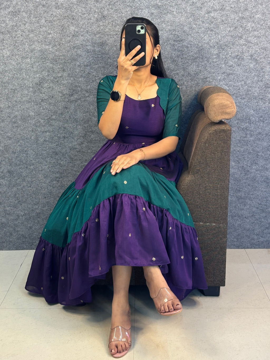 Blooming Premium Silk Gown