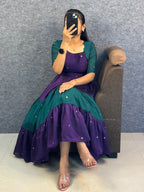 Blooming Premium Silk Gown