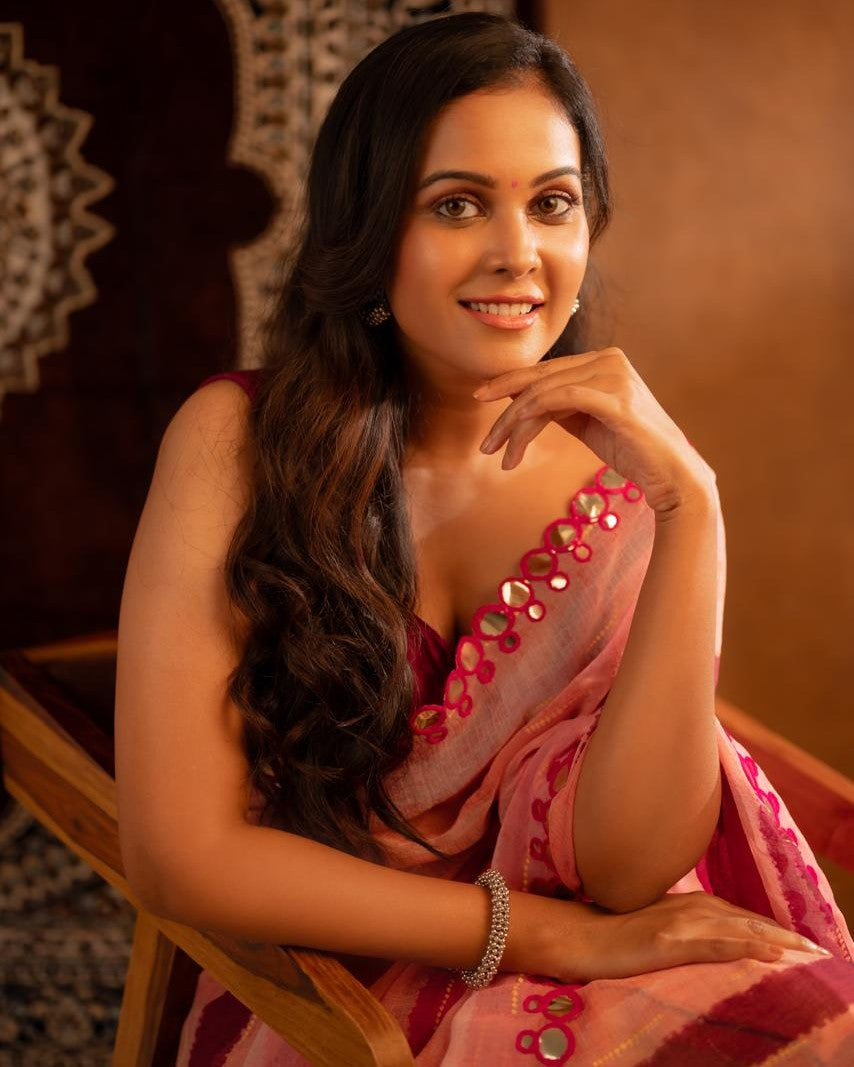 Linen Aari Saree