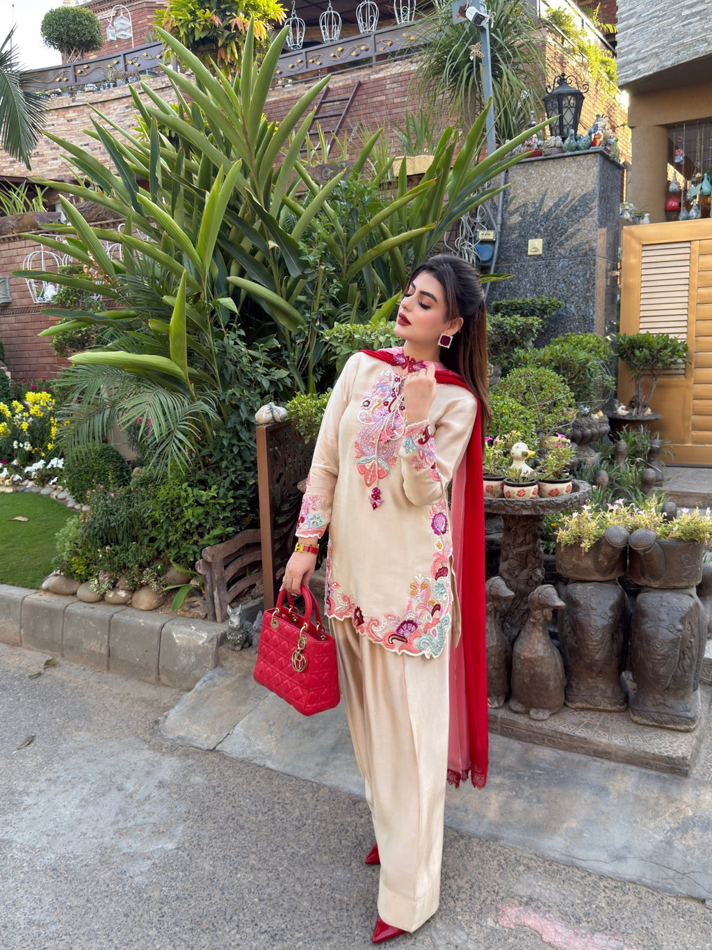 Beautiful Embroidered Farshi Set